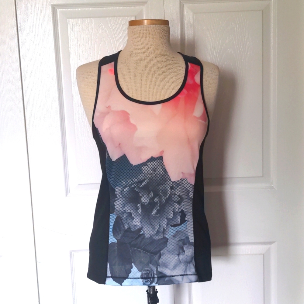 Ted Baker Racer Tank Top with Pink Print